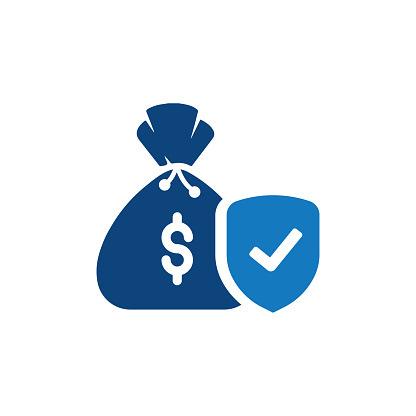 Money protection. Solid icon that can be applied anywhere, simple, pixel perfect and modern style.