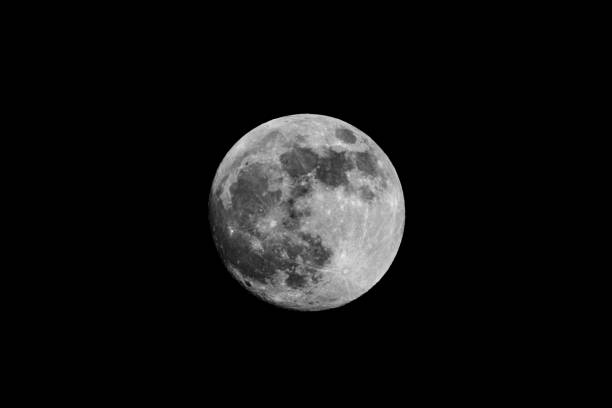 istock Full moon 24 April 2024 in monochrome 2149900778