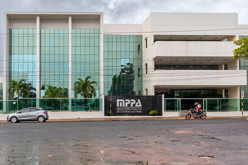 Santarem, Para, Brazil - Apr 15, 2024: Building of the Public Prosecutor's Office of the Para state