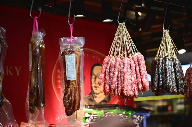 Singapore Chinatown market stall during Chinese New Year.
