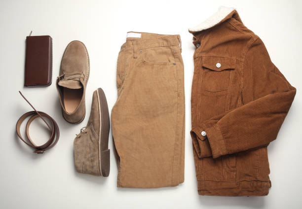 istock Men's clothes, shoes and accessories on a white background. 2149914550