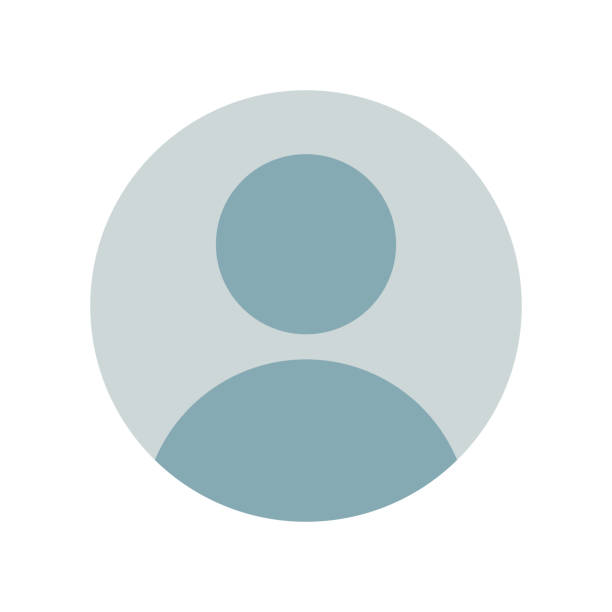 User icon Vector flat user icon round head stock illustrations