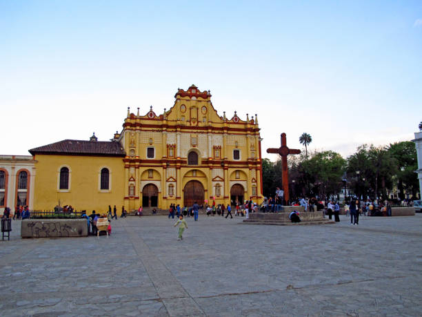 San Cristobal de Las Casas, Mexico - 05 Mar 2011: The ancient church in San Cristobal de Las Casas, Mexico