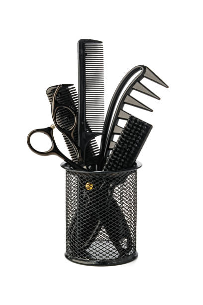 Professional hairdressing tools isolated on white background