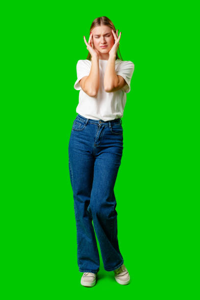 istock Young Woman Holding Head With Hands Headache Concept 2149926803