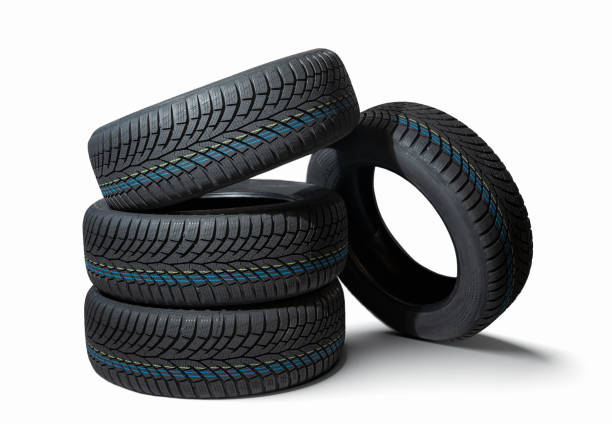 istock New winter tires isolated on white background. 2149928737