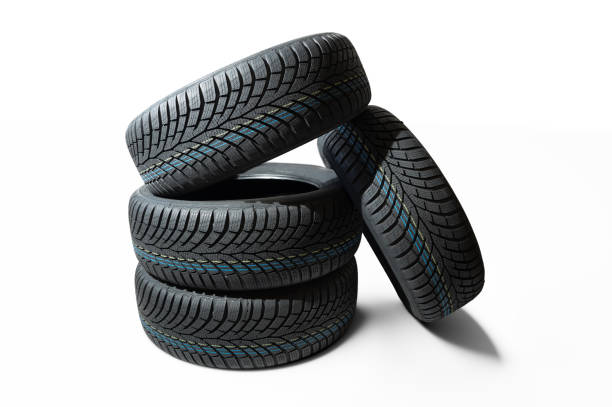 istock New winter tires isolated on white background. 2149928805