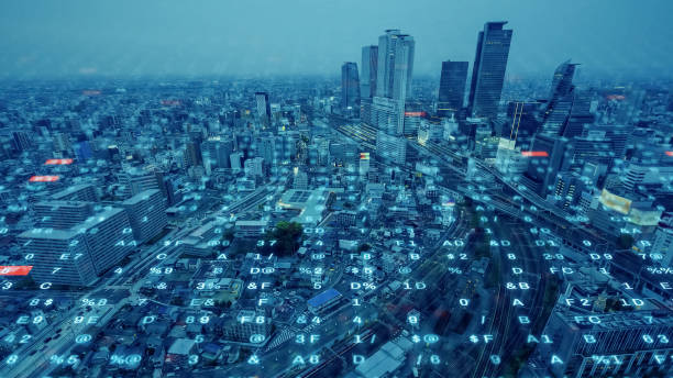 istock Smart city and communication network concept. Digital transformation. 2149929100