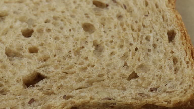 slice of bread, close-up