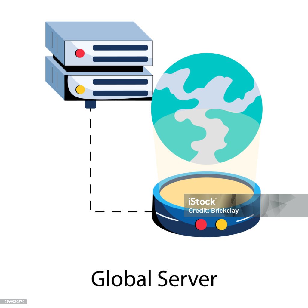 Global Server Stock Illustration - Download Image Now - Data, Database ...