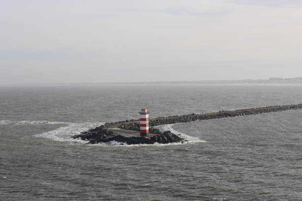 Ijmuiden breakwater lighthouse, North Sea