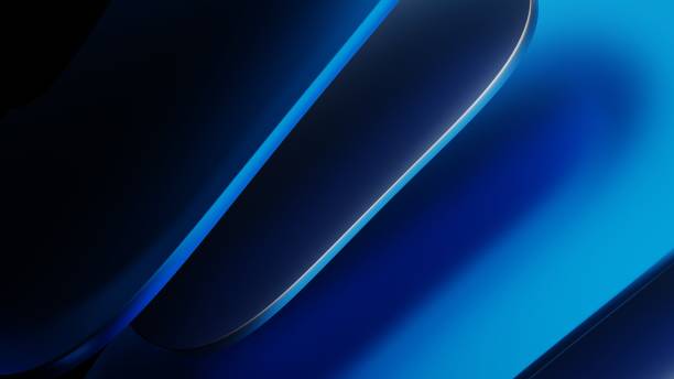 istock Abstract background pattern of blue geometric sheets and black light shadows.3D rendering. 2149931659