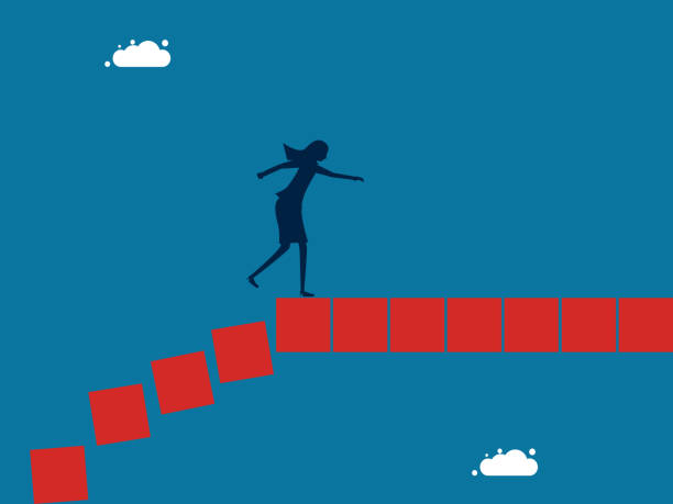 istock Another step completed. Businesswoman walking across the block 2149931995