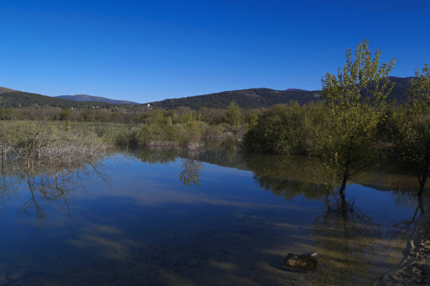 ...spring mountain landscape on a sunny day in spain near madrid