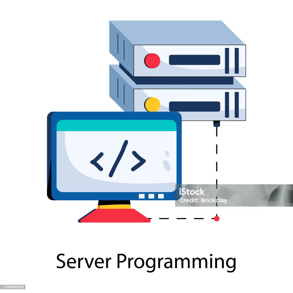 Server Programming Stock Illustration - Download Image Now - Coding ...