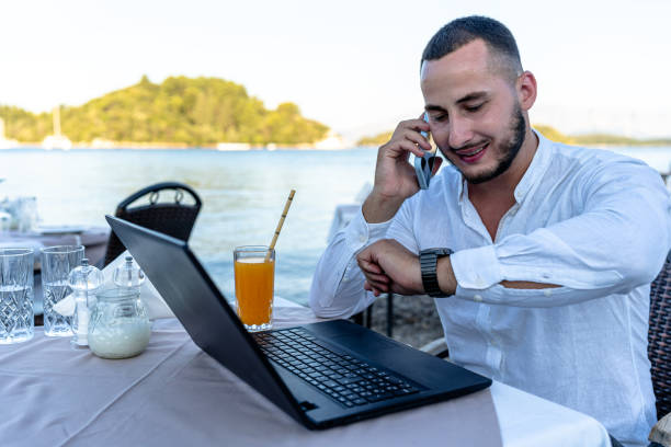 Digital office in garden ambiance