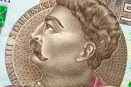 British stamp isolated on black