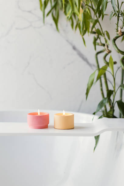 istock Craft candles on baththube at bathroom 2149938776