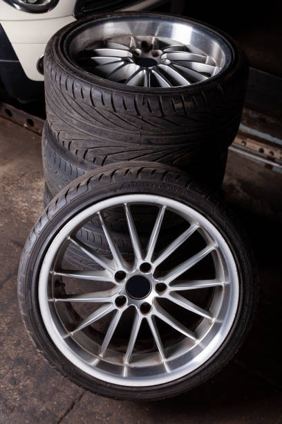 istock Car alloy wheels with tires for a luxury car. 2149939085