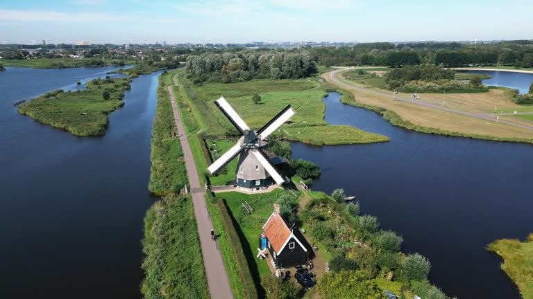 Dutch Windmill and Waterways