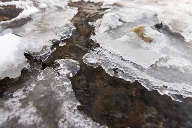 istock the ice on the river is reinforced with a plastic geogrid 2149939588