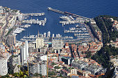 Monaco Yacht harbour from above
