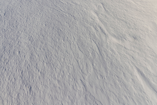 deep snowdrifts in winter, large amounts of snow after snowfall in sunny weather