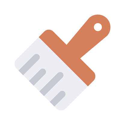 Handcrafted modern vector of paint brush, customizable icon