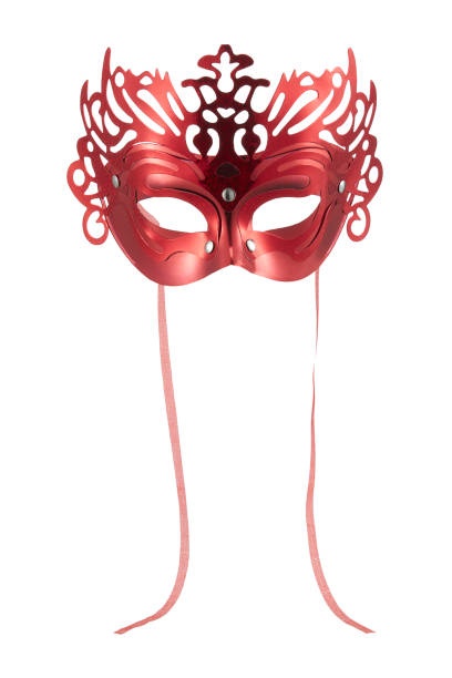 istock Red Eye Mask Over White Background 2149941933