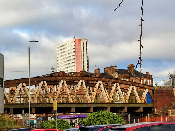 istock Old train bridge at glasgow Scotland England 2149943076