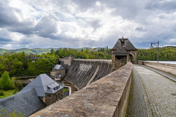 Edersee Dam is a hydroelectric dam spanning the Eder river in Hessen, Germany.
