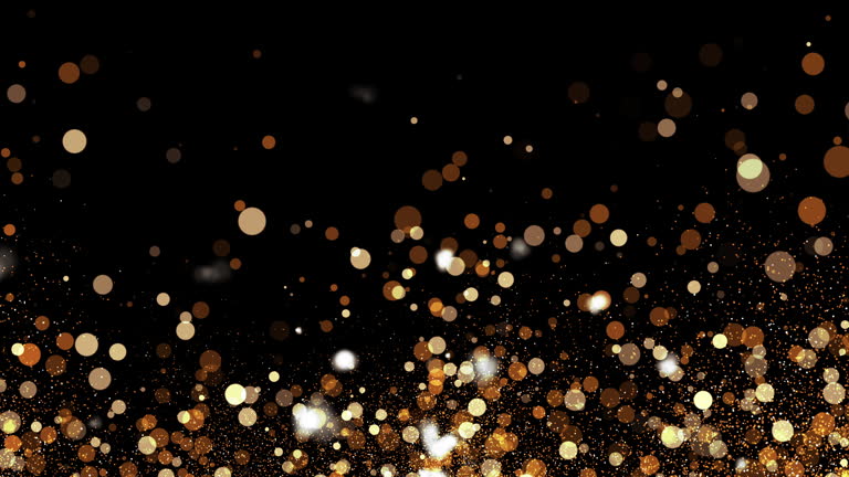 Gold Glitter Background, Loopable.