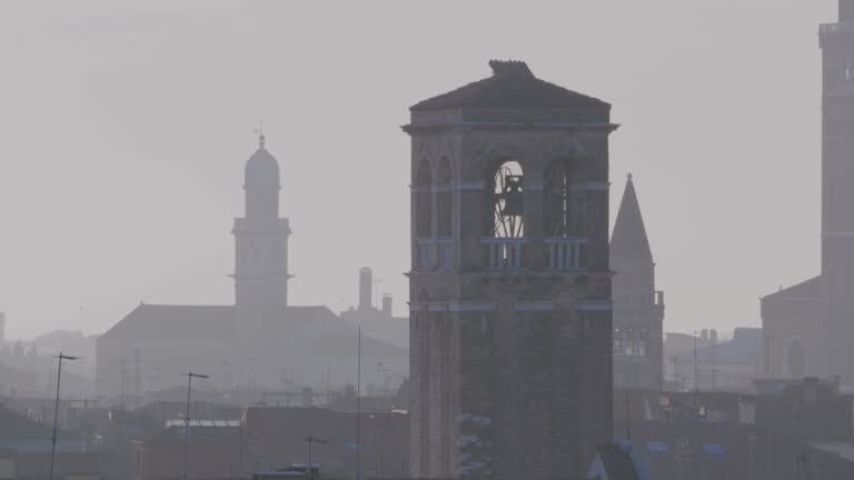 Misty Silhouette of Venetian Towers