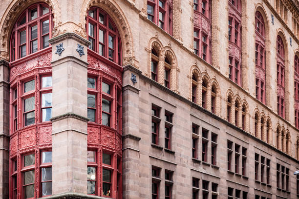 Architecture detail of the buildings in Manhattan - New York.