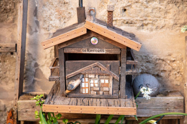 an ingenious letterbox in the shape of a house