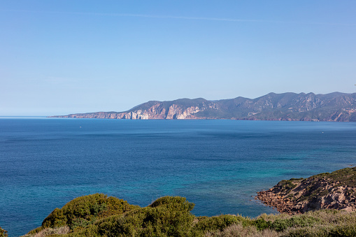 view of the island and bay, Sardinia, Italy