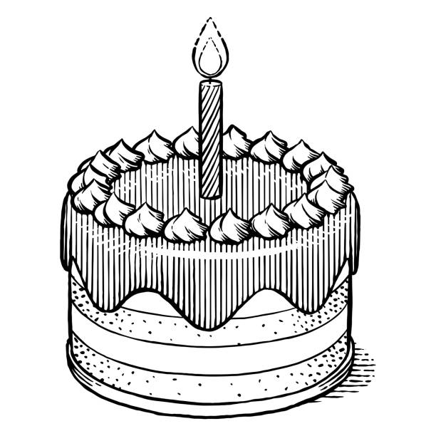 Vector drawing of a cake