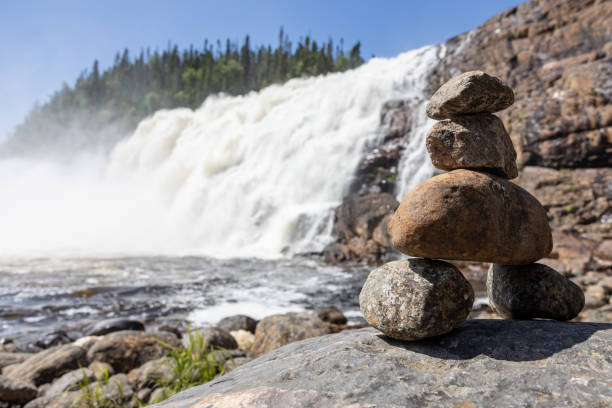 Manitou Waterfalls and Manitou River, Cote Nord, Quebec, Canada
