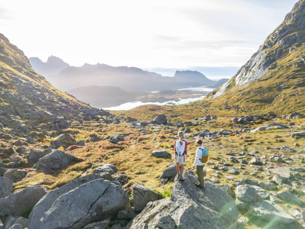 istock Two Hikers on Trails of Lofoten 2149959159