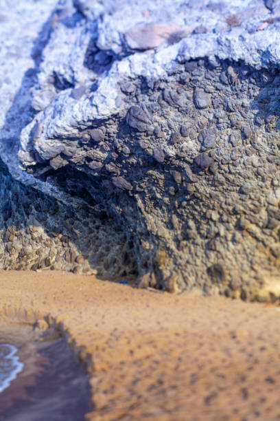 Monsul cliffs in Cabo de Gata Natural Park. Almeria. Spain.Volcanic formations near the mediterranean coast. amazing place to visit in Spain.