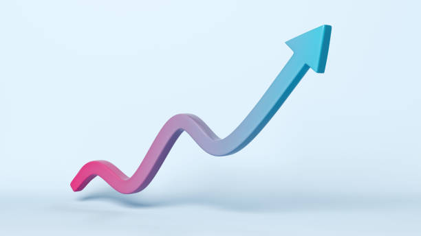 istock Upwards Pointing Arrow and a Graph, Winning, Success and Growth in Finance Concept, 3D render 2149960564