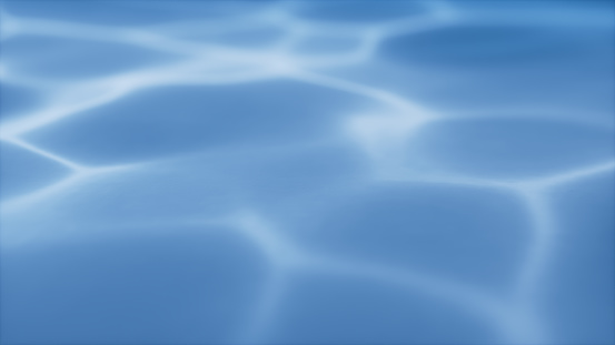 3D rendering mockup template with water caustics.