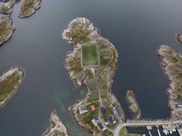istock Soccer Field By The Sea 2149961449