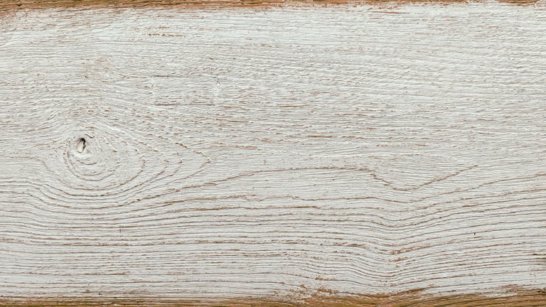 Old white weathered, wooden grunge, teak wood board background.