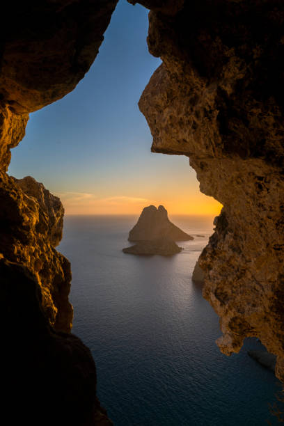 istock Ibiza´s Es Vedra islet at sunset 2149963069