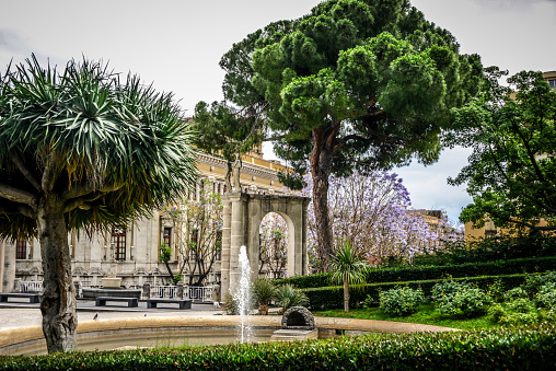 Chiosco Bellini Fountain In Catania, Sicily, Italy