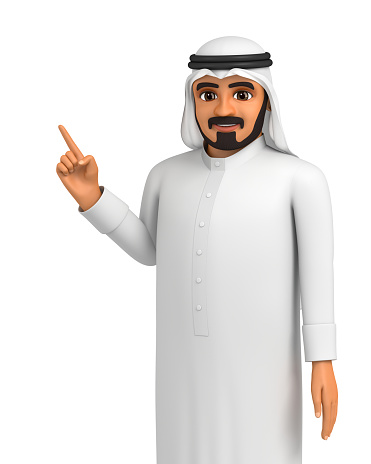 Arab man giving a tour