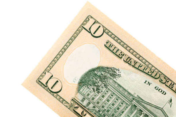 istock Ten dollar bill isolated on white background 2149967833