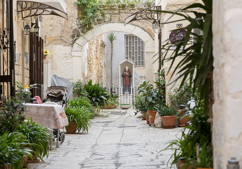 old romantic alleys and squares