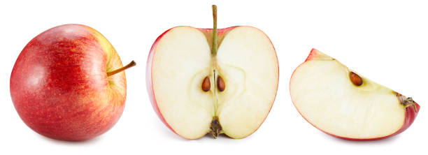 istock Red apple collection isolated on the white background 2149970686